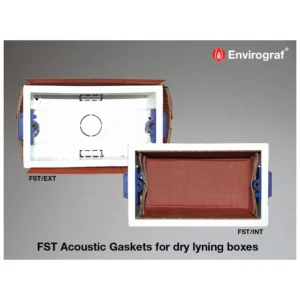 Envirograf Gasket Intumescent ACoustic For 2 Gang Metal Backbox