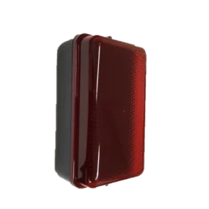 Knightsbridge MLA 230V IP54 5W LED Security Amenity Bulkhead Black Base with Red Diffuser