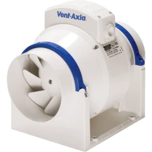 Vent-Axia Fan ACM200T In-Line Mixed Flow 200mm Grey Timer