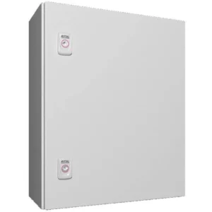 Newlec Enclosure Weatherproof RAL7035 500 x 400 x 210mm IP66 Light Grey Steel C/W Backplate