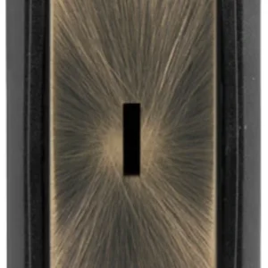 Click Scolmore Black Frame 20AX 2 Way Antique Brass Keyswitch Module