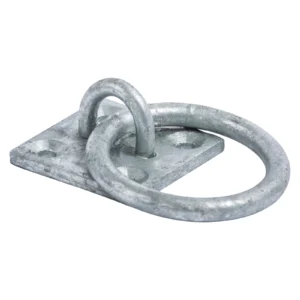 Newlec Catenary Wire Suspension Anchor Plate+2 Inch Ring Electro-Galvanised