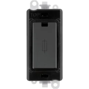 Click Scolmore Black Frame 13A Black Nickel Fused Connection Module