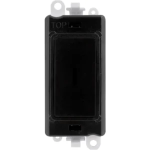 Click Scolmore Black Frame 20AX Black Double Pole Keyswitch Module