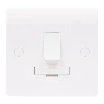 Newlec White Slimline Curved 13A Switched Fused Spur Connection Unit