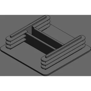 Metpro End Cap 41x41mm Black PVC