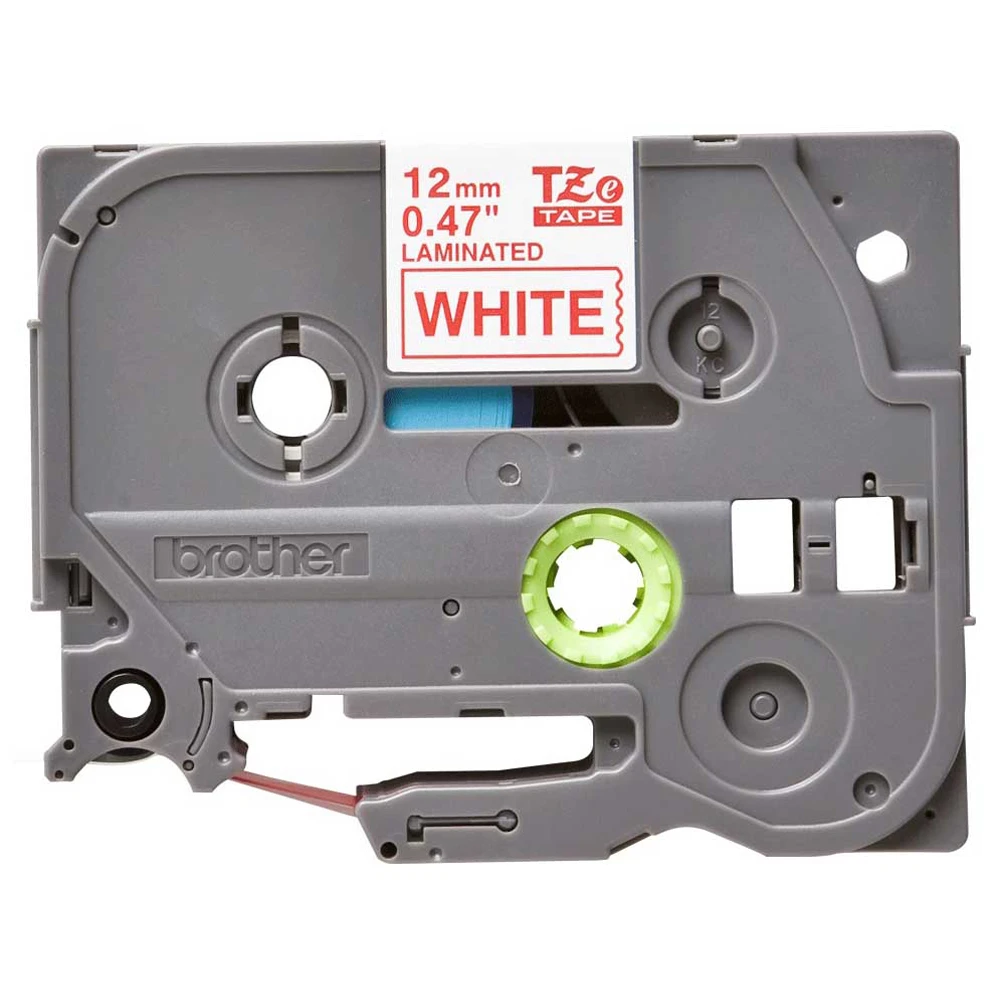 Brother Tape Labelling Tze Laminated 12mmx8M Red On White - Image 2