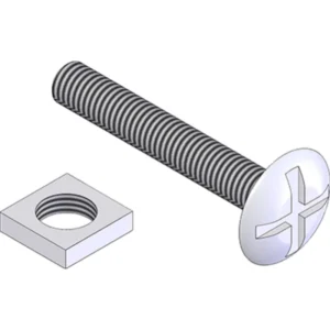 Metpro Roofing Bolt & Nut M6x50mm