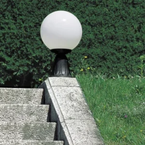 Fumagalli Lantern Globe Pedestal E27 IP55 445X150mm Black Opal PMMA Diff