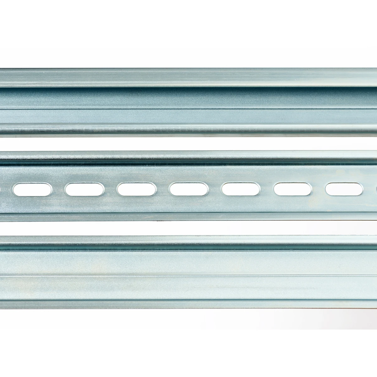 Newlec Din Rail Top Hat Profile B Slotted 35 x 7.5mm 2m Length BZP