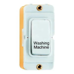 Hamilton Insert Rocker Grid 1 Gang DP 20A White/White