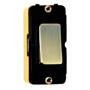 Hamilton Insert Rocker 1 Gang Intermediate 20A Antique Brass/Black