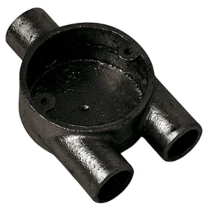 Metpro Malleable Steel Y-Conduit Box 20mm Black Enamel