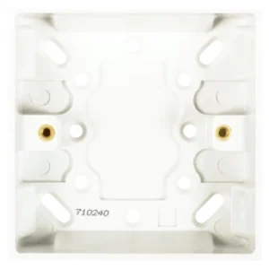 Newlec Square Edge 25mm 1 Gang Surface Pattress Box