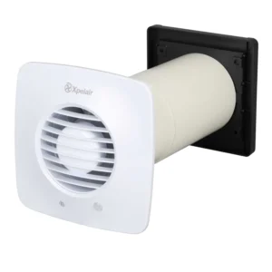 Xpelair Simply Silent 12v Low Voltage Axial Extract Fan 100mm PIR Sensor Square Cover - White