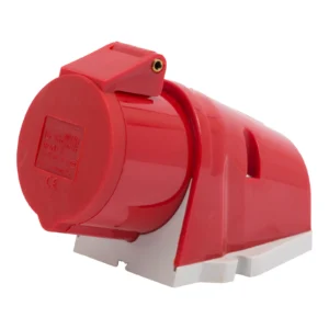 Newlec Industrial Power Socket Surface Wall 3P+N+E 16A 415V IP44 Red