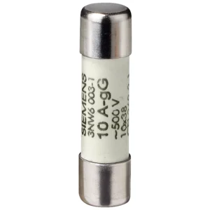 Siemens SENTRON, Cylindrical Fuse, 10 X 38 Mm, 10 A, GG, Un AC: 500 V