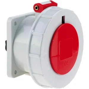 CEENorm Socket Panel 3P+E IP67 32A 415V Red