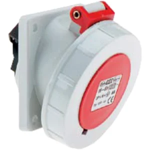 CEENorm Socket Panel 3P+E IP67 32A 415V Red