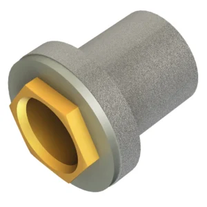 Newlec 20mm Steel Conduit Coupler Flanged Galvanised Steel C/W Bush
