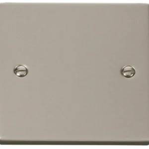 Click Scolmore Victorian Pearl Nickel 1 Gang Blank Plate