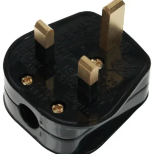 Click Plug Resilient Fused 13A Black