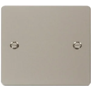 Click Scolmore Blanking Plate 1 Gang Pearl Nickel