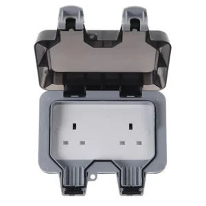 Luceco Socket 2 Gang Unswitched IP66 13A
