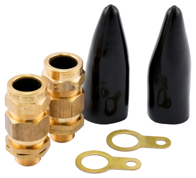 SWA Gland Pack Cable 20/16mm Brass Shroud/Earth Tag/Locknut - Image 2