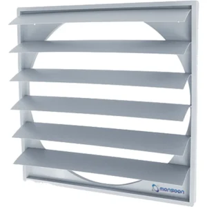 National Ventilation Shutter Louvre Back Draught 343X343mm Grey