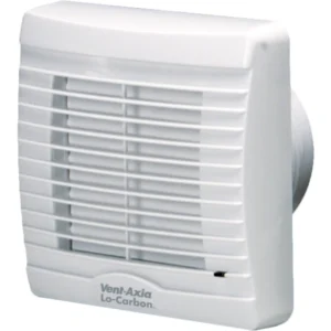 Vent-Axia Fan Lo-Carbon Axial C/W Shutter&Humidistat&Pullcord IPX4 100mm