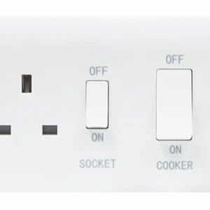 Newlec White Slimline Curved 45A Cooker Control Unit