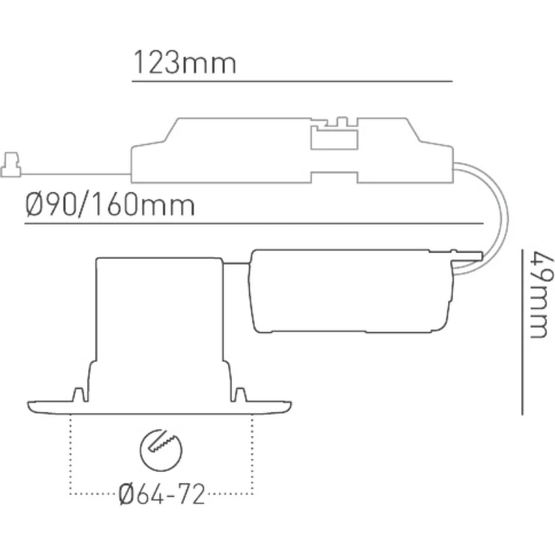 Collingwood Lighting Downlight H2 Pro 550 Emergency LED 70° 580lm 4000K - Image 3