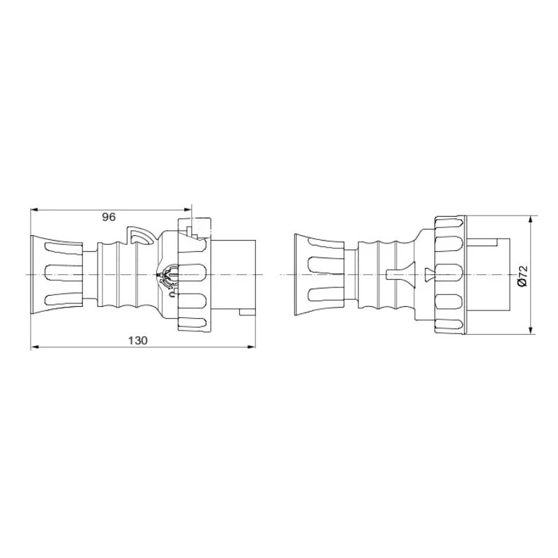Gewiss Plug 2P+E 6H 16A 230V 50/60Hz Blue Halogen Free Plastic IP66/Ip - Image 2