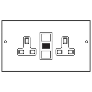Legrand Faceplate 2 Gang RCD Socket Outlet Low Noise 75mm