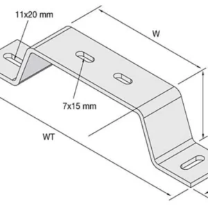 Unistrut Unistr Tray Bracket 75mm HDG