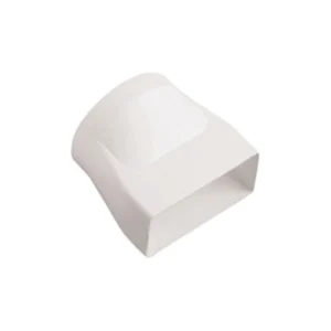 Newlec Flat Channel Duct Adaptor 110 x 54mm to 100mm Round In-Line White