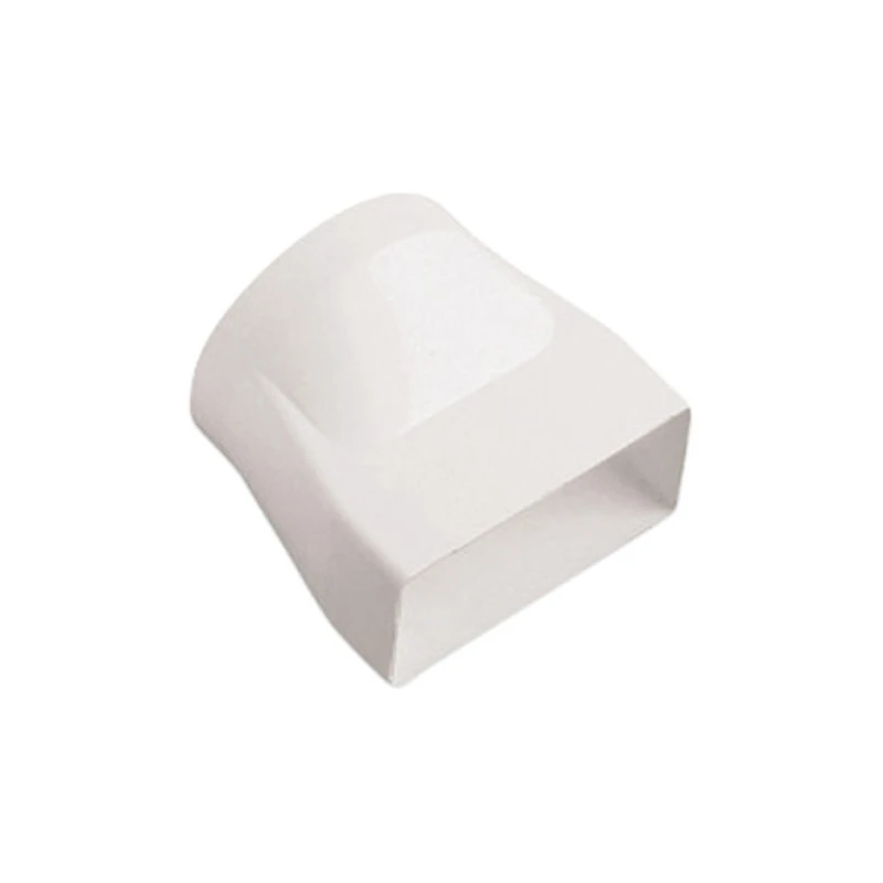 Newlec Flat Channel Duct Adaptor 110 x 54mm to 100mm Round In-Line White