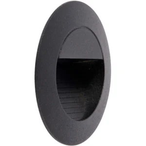 KSR Lighting Wallwasher Recessed Round Blue LED IP44 1.2W Black