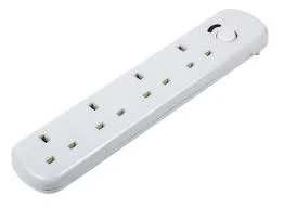 Niglon Extension Lead 4 Gang Prepacked 13A 2M White