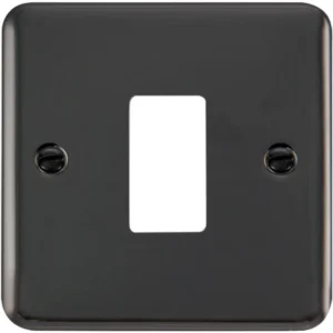 Click Scolmore Front Plate Deco Plus 1 Gang Black Nickel