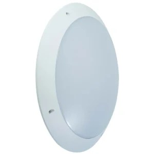 KSR Lighting Bulkhead IP66 Plain 12W White Polycarbonate 4000K 675Lm Led