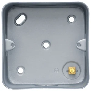 Niglon Box 1&2 Gang Back Steel Silver