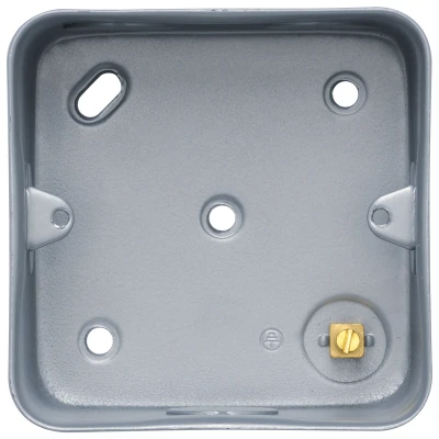 Niglon Box 1&2 Gang Back Steel Silver