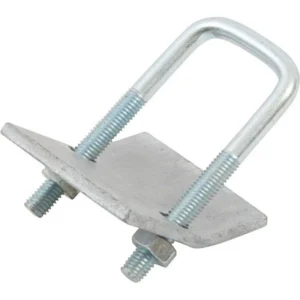 Newlec Channel U Bolt Beam Clamp for 41 x 41mm Bright Zinc Plated