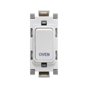Deta Grid Switch Double Pole Module 20A White Marked Oven