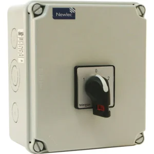 Newlec Manual Changeover Switch SP+N 25A IP65 Moulded