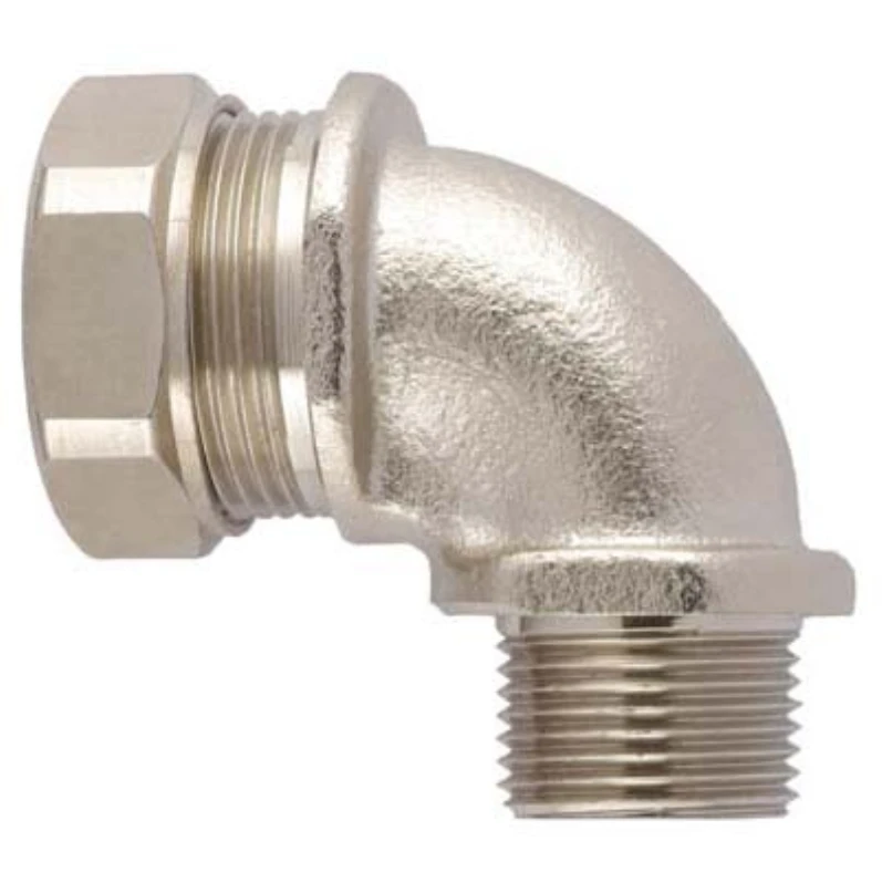 Flexicon Elbow External Liquid Tight Metric Thread 25mm Brass