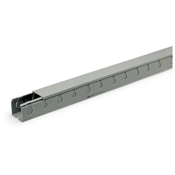 ABB Wiring Duct Round Holes 2m 100mm Ht 60mm PVC Grey - Image 2