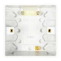 Newlec White Slimline Curved 1 Gang 47Mm Surface Mounted Pattress Box